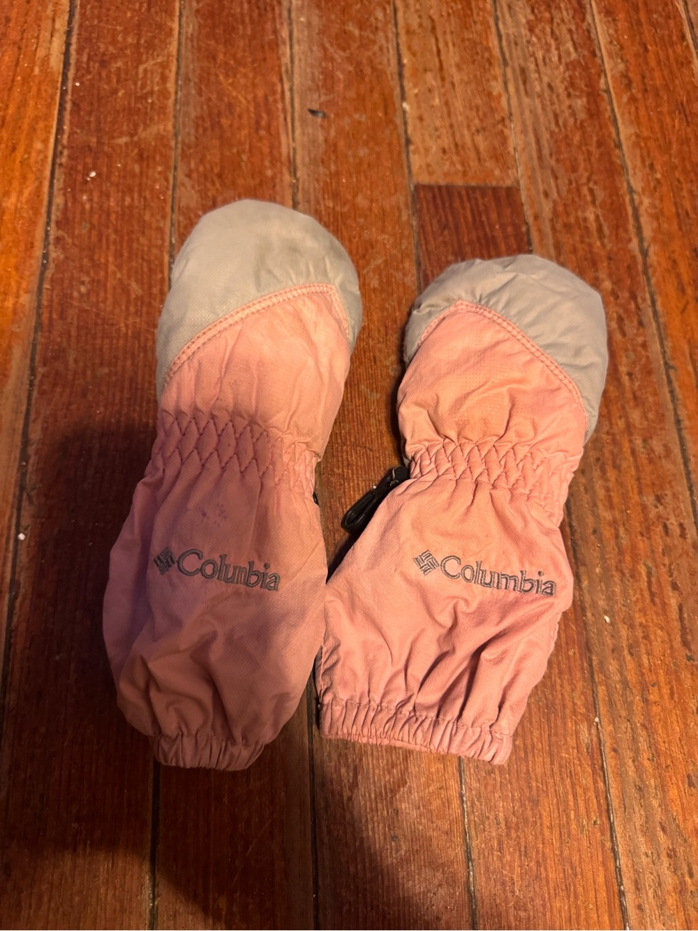 Columbia Kids Pink and Gray Winter Mittens